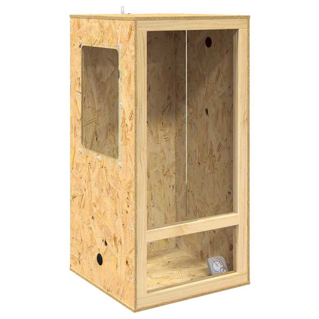 vidaXL Terrário Castanho 50 x 50 x 100 cm OSB
