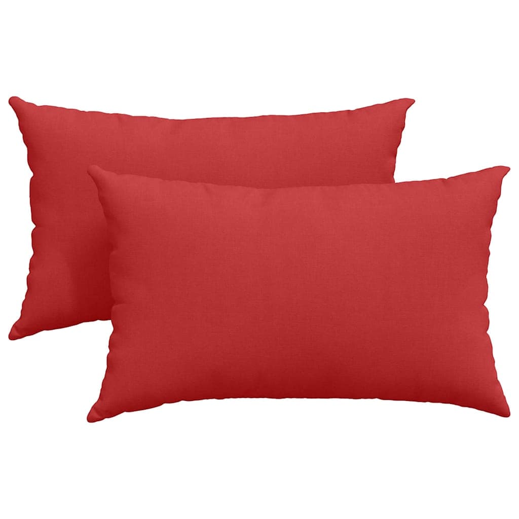 vidaXL Travesseiros de Sofá 2 pcs Vermelho 50 x 30 cm tecido