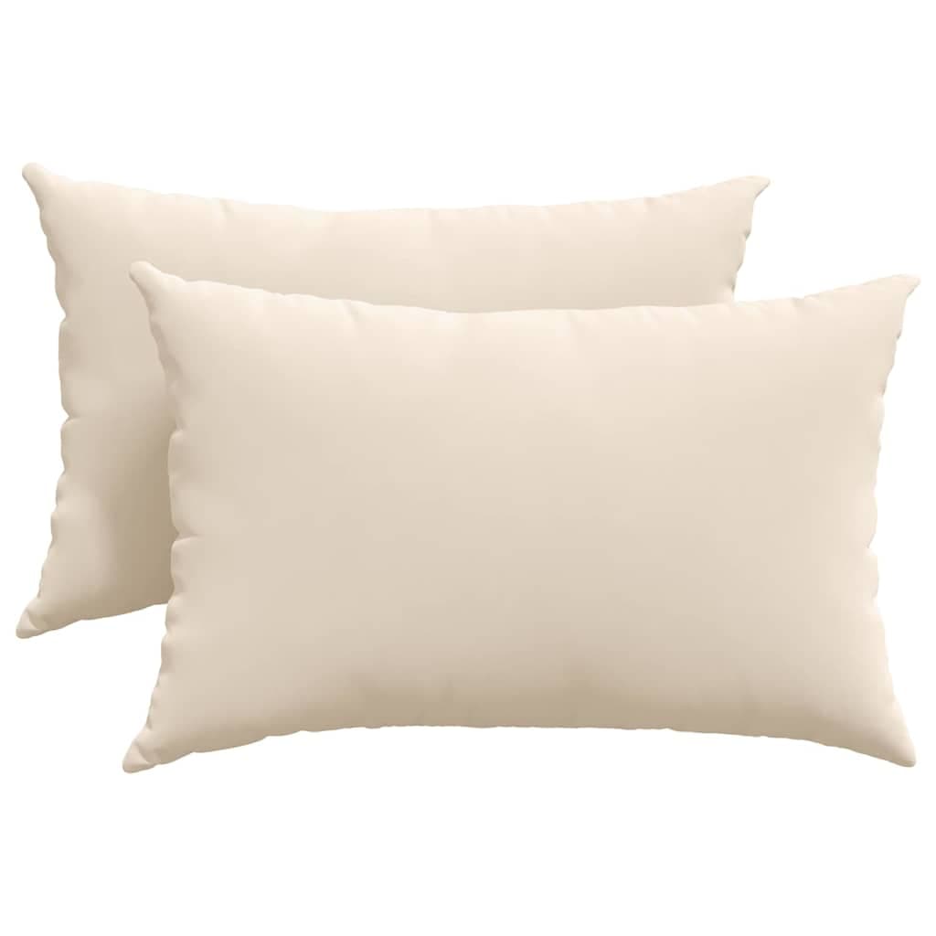 vidaXL Travesseiros de Sofá 2 pcs Bege 60 x 40 cm tecido