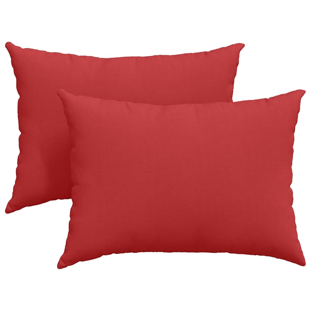 vidaXL Travesseiros de Sofá 2 pcs Vermelho 70 x 50 cm tecido