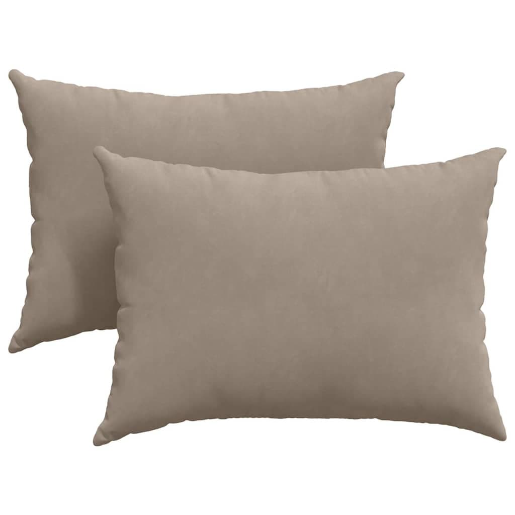 vidaXL Travesseiros de Sofá 2 pcs Cinzento-acastanhado 70 x 50 cm