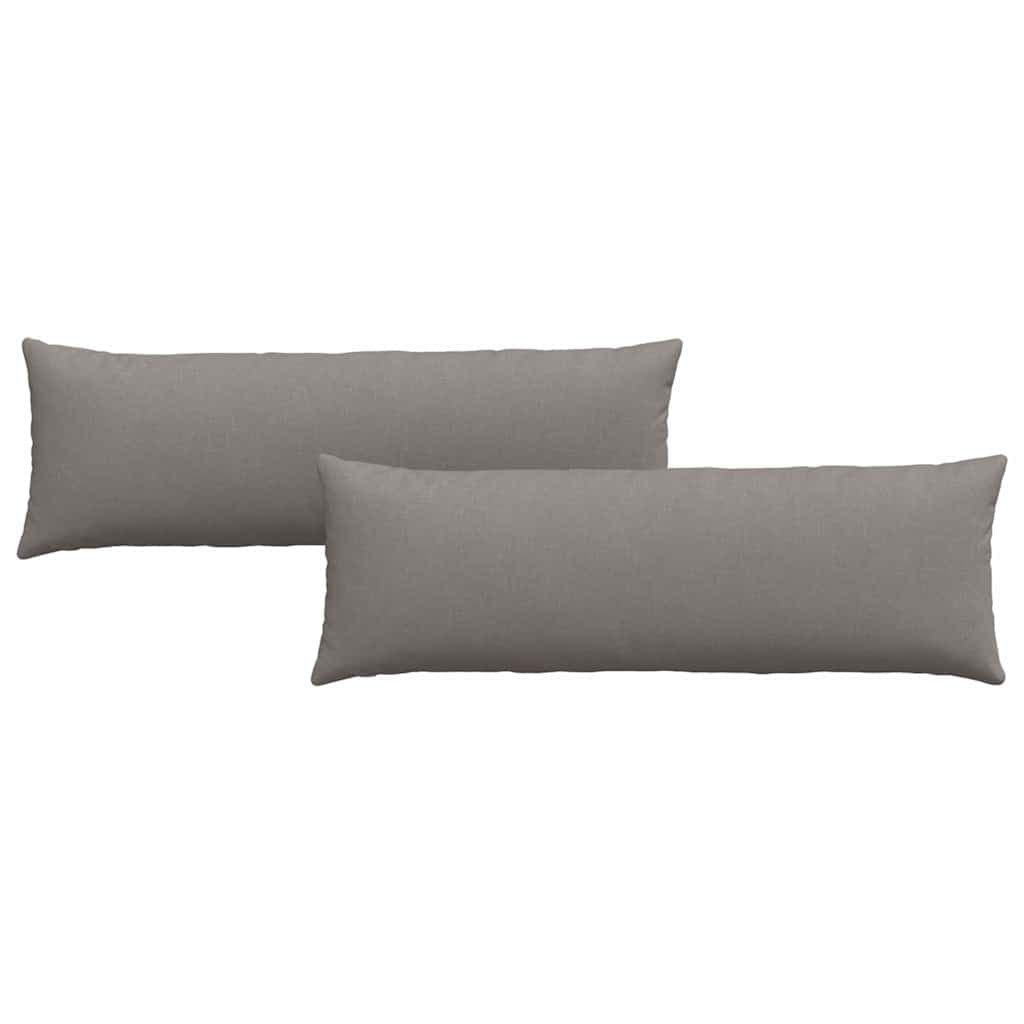 vidaXL Travesseiros de Sofá 2 pcs Cinzento-acastanhado 120 x 40 cm