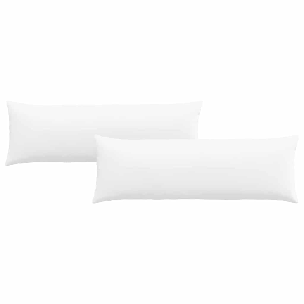 vidaXL Travesseiros de Sofá 2 pcs Branco 120 x 40 cm tecido
