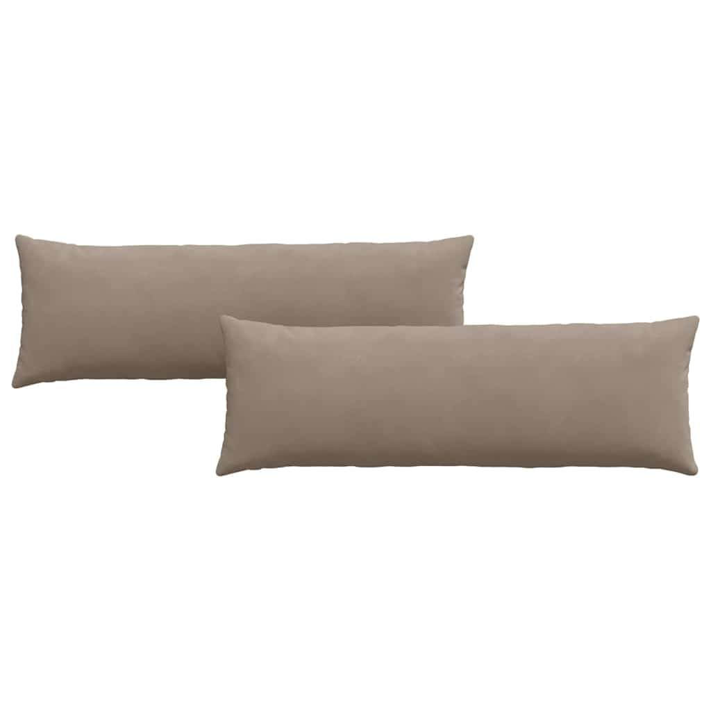 vidaXL Travesseiros de Sofá 2 pcs Cinzento-acastanhado 120 x 40 cm