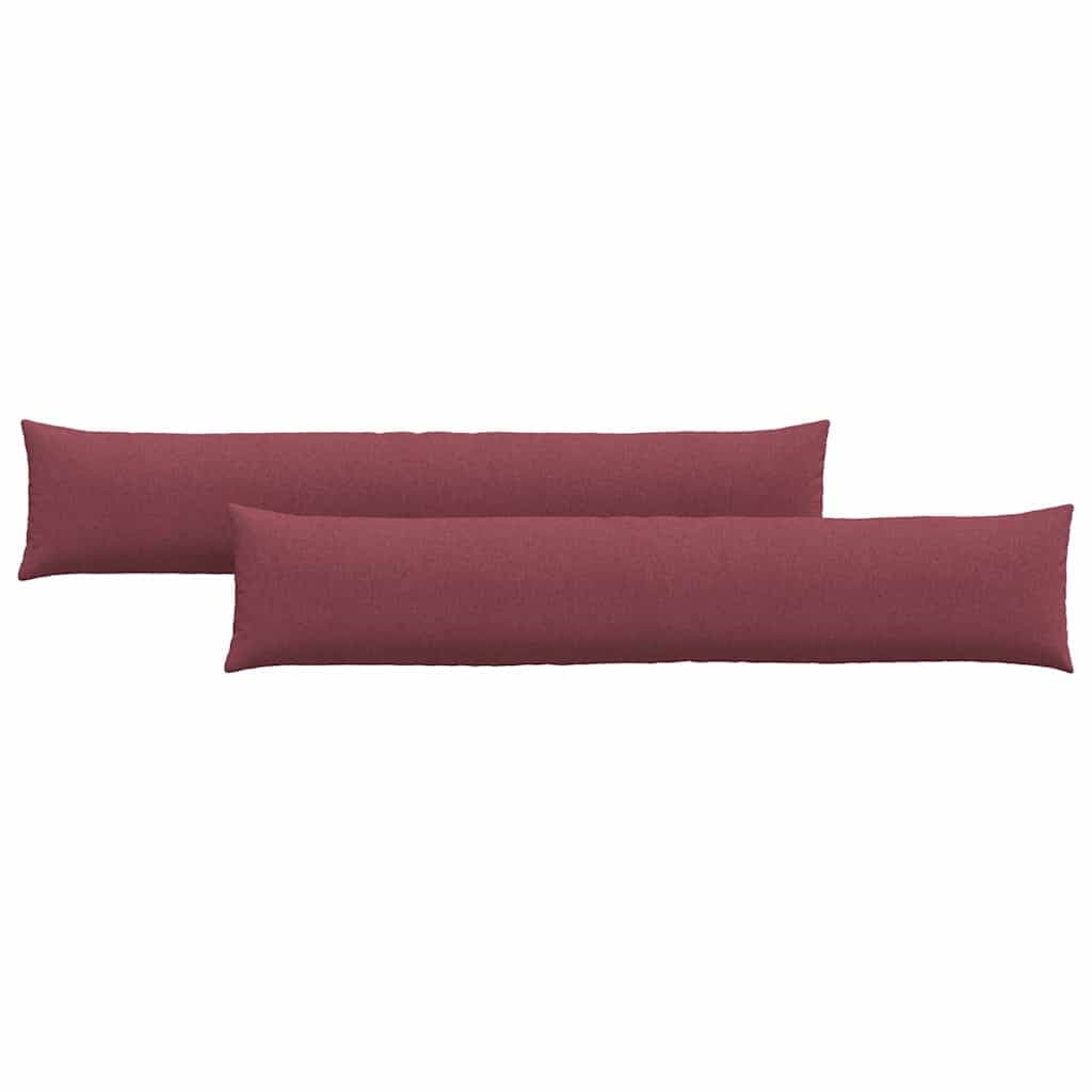 vidaXL Travesseiros de Sofá 2 pcs Vinho Vermelho 200 x 40 cm tecido