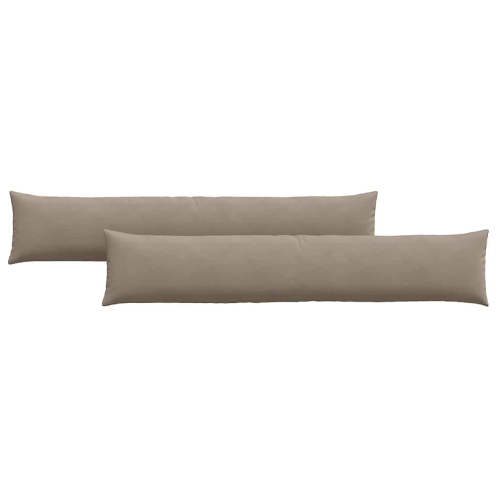 vidaXL Travesseiros de Sofá 2 pcs Cinzento-acastanhado 200 x 40 cm
