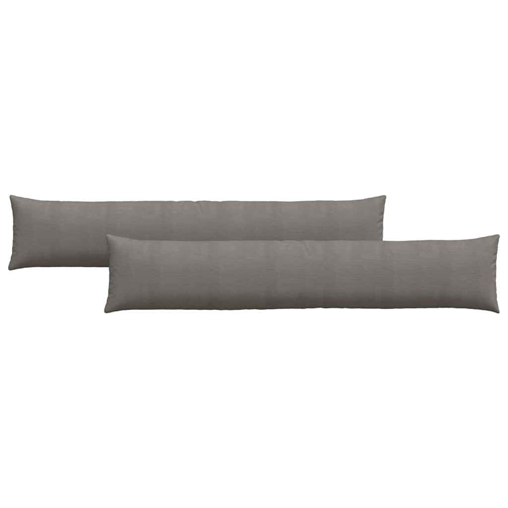 vidaXL Travesseiros de Sofá 2 pcs Cinzento-claro 200 x 40 cm