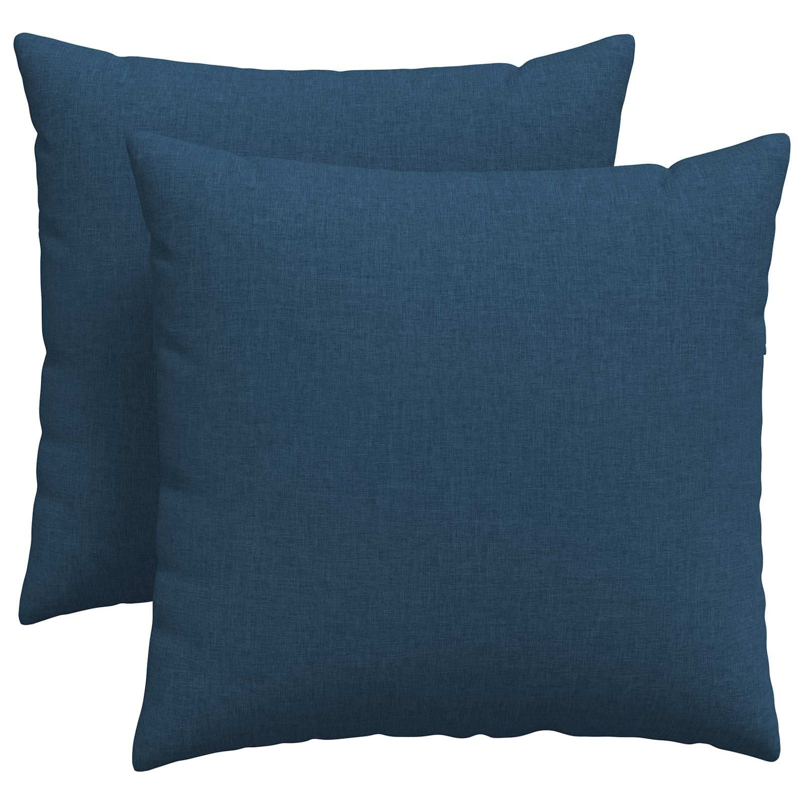 vidaXL Travesseiros de Sofá 2 pcs Azul 45 x 45 cm tecido