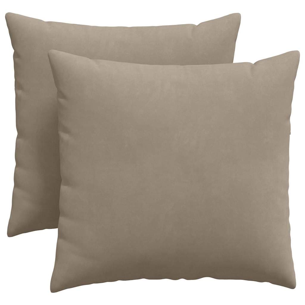 vidaXL Travesseiros de Sofá 2 pcs Cinzento-acastanhado 45 x 45 cm