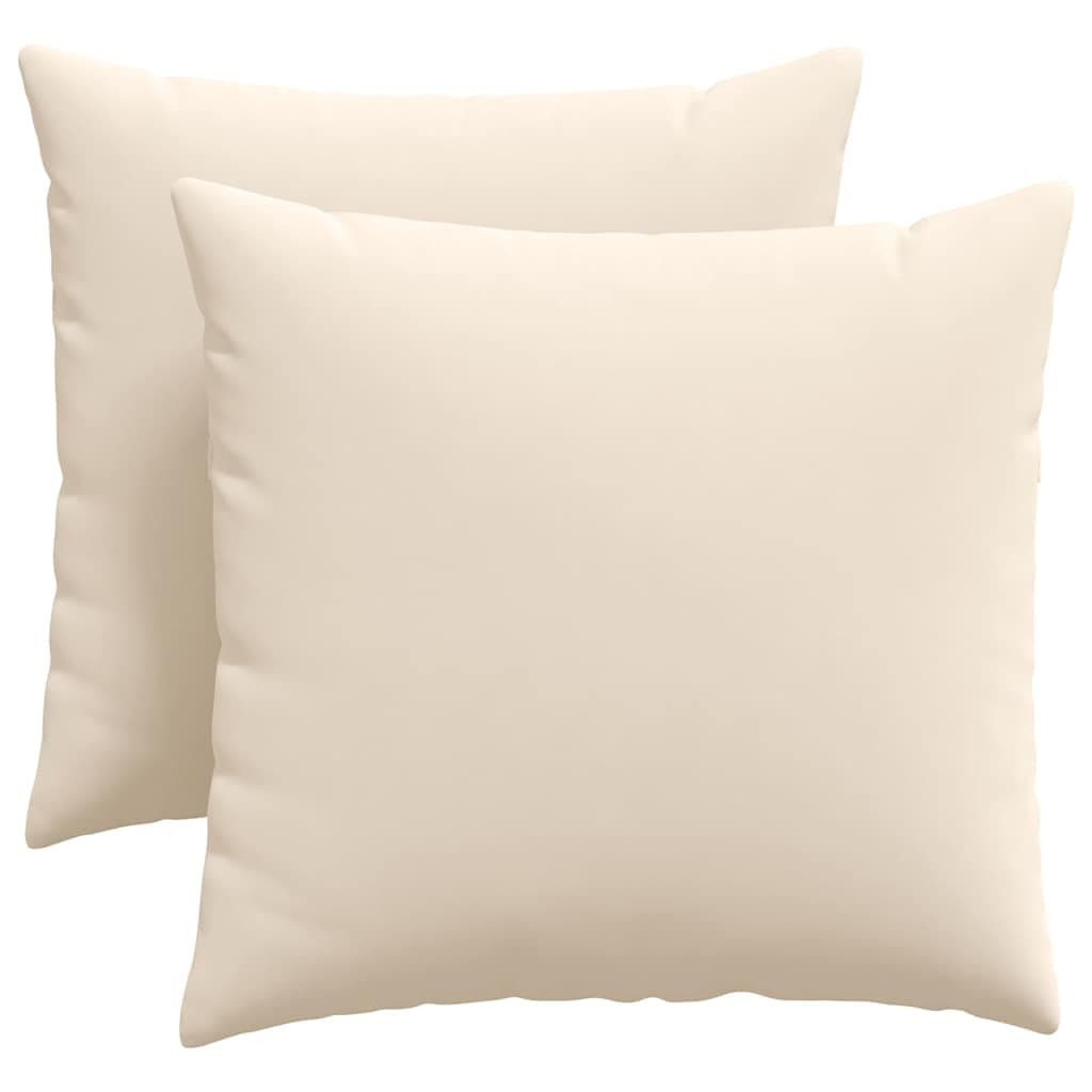 vidaXL Travesseiros de Sofá 2 pcs Bege 45 x 45 cm tecido