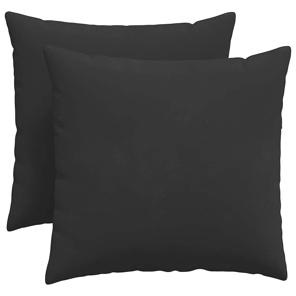 vidaXL Travesseiros de Sofá 2 pcs Preto 50 x 50 cm tecido