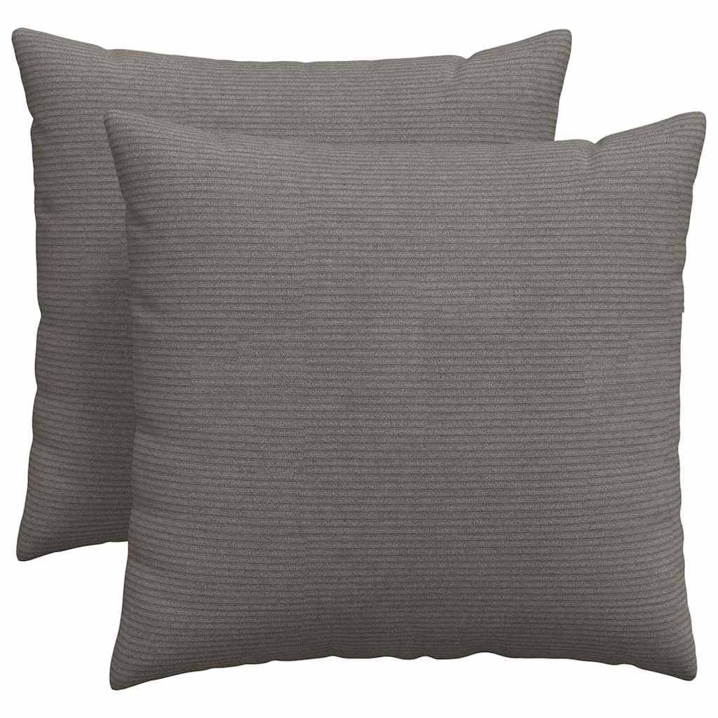 vidaXL Travesseiros de Sofá 2 pcs Cinzento-claro 50 x 50 cm