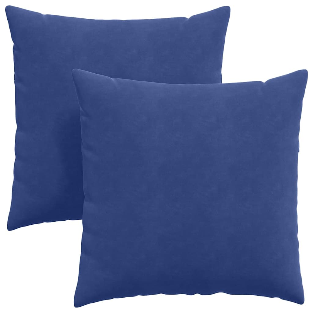 vidaXL Travesseiros de Sofá 2 pcs Azul Polícia 60 x 60 cm