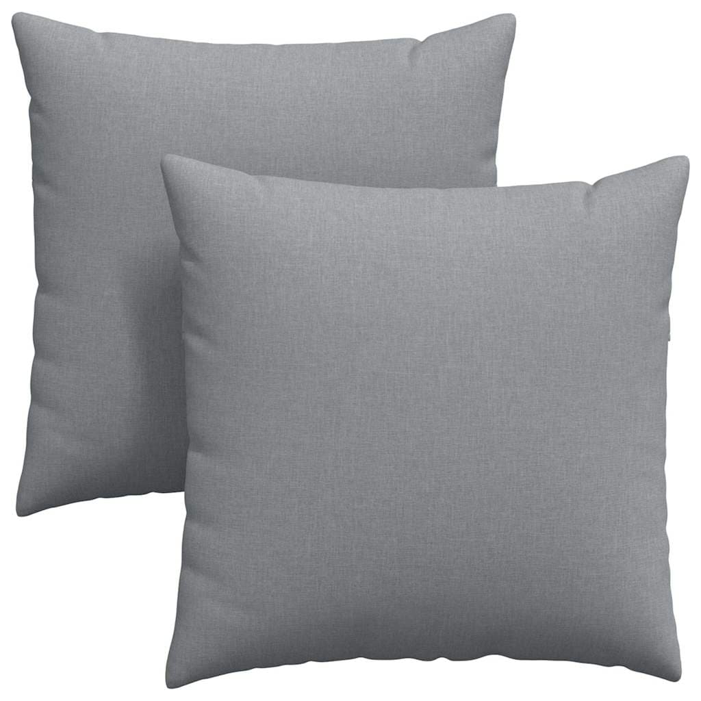 vidaXL Travesseiros de Sofá 2 pcs Cinzento-claro 80 x 80 cm tecido