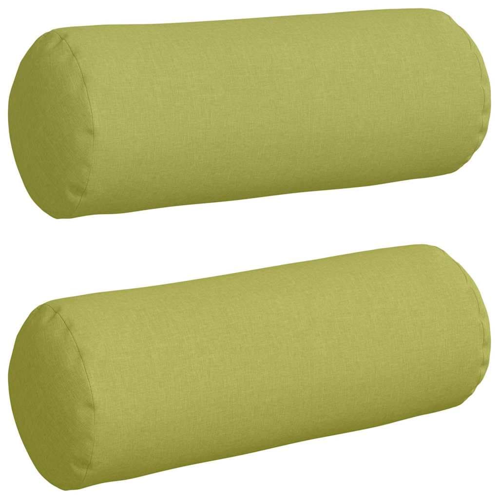 vidaXL Almofadas de Apoio 2 pcs Verde Claro Ø 25 x 70 cm tecido