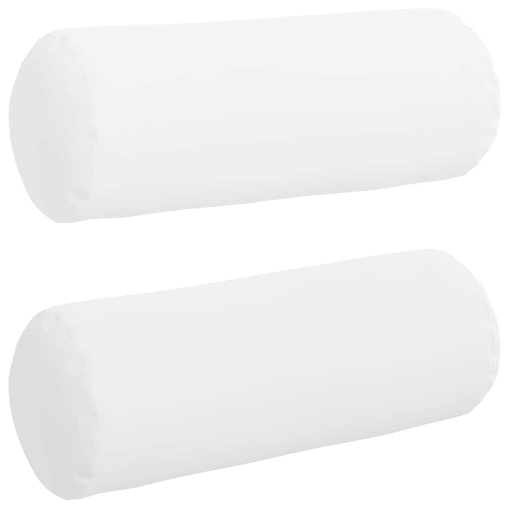 vidaXL Almofadas de Apoio 2 pcs Branco Ø 25 x 70 cm tecido