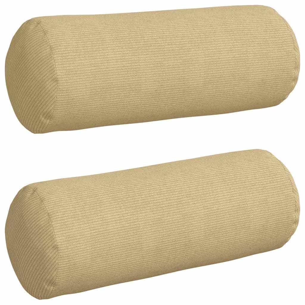 vidaXL Almofadas de Apoio 2 pcs Cinza Verde Ø 25 x 70 cm