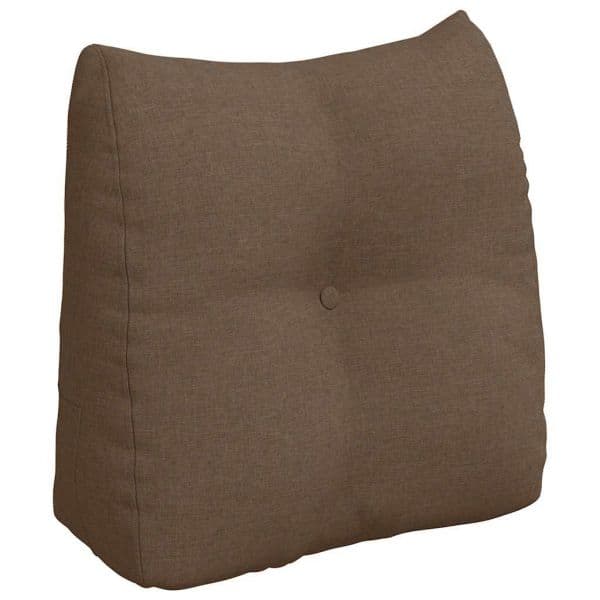 vidaXL Travesseiro para Costas Castanho 45 X 24 X 50 cm Tecido - 3135284756
