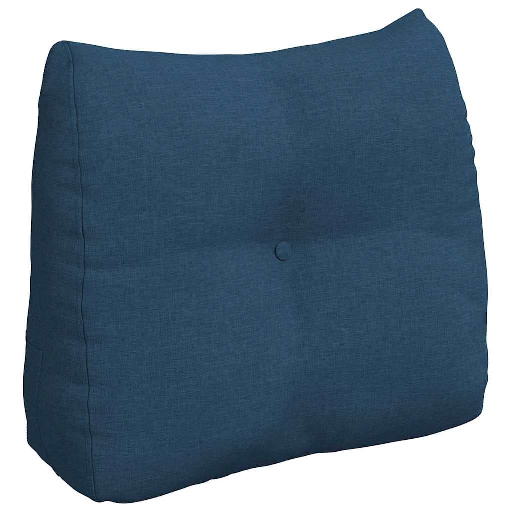 vidaXL Travesseiro para Costas Azul 60 x 24 x 50 cm tecido