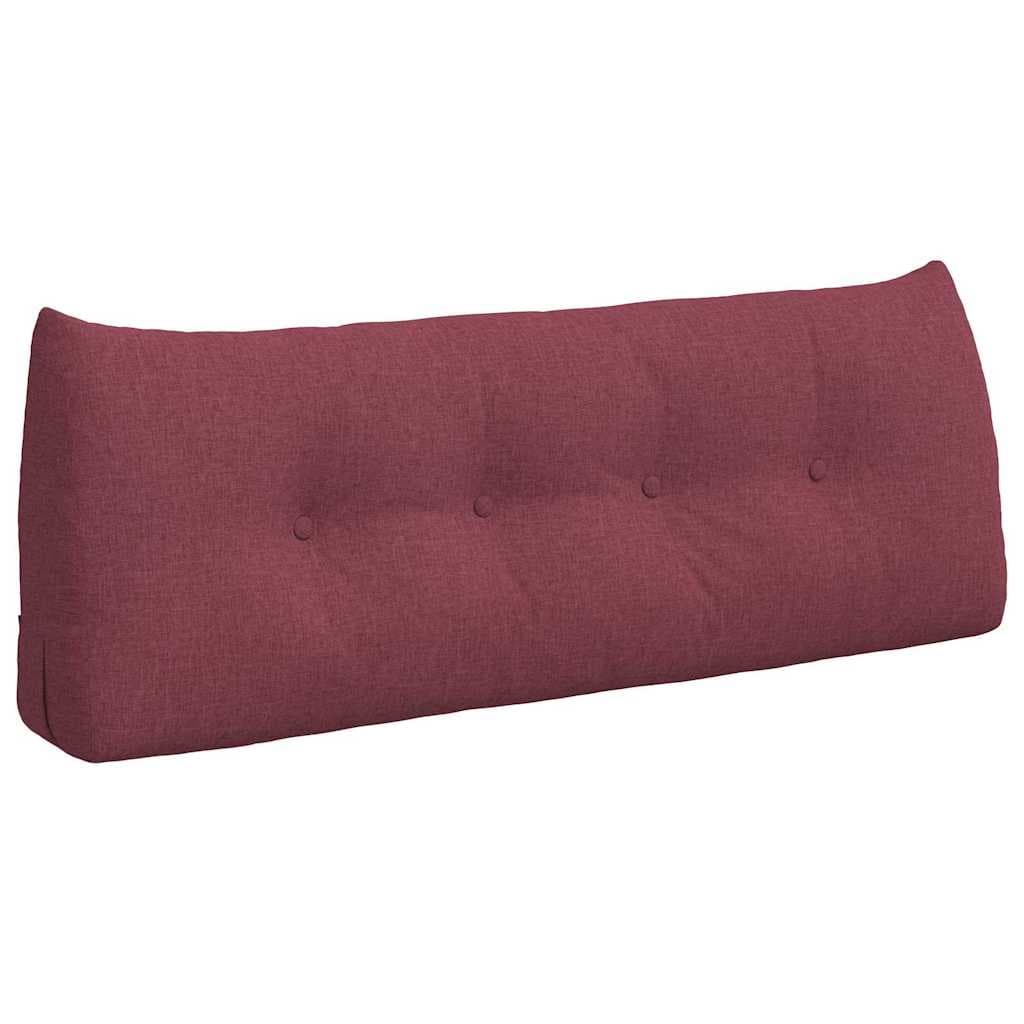 vidaXL Travesseiro para Costas Vinho Vermelho 120 X 24 X 50 cm Tecido - 441125787