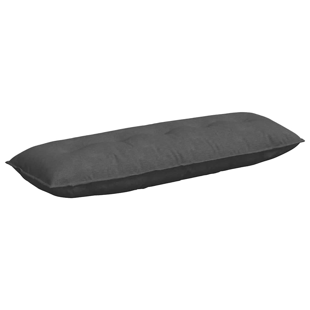 vidaXL Travesseiro para Costas Cinza Escuro 140 x 50 cm