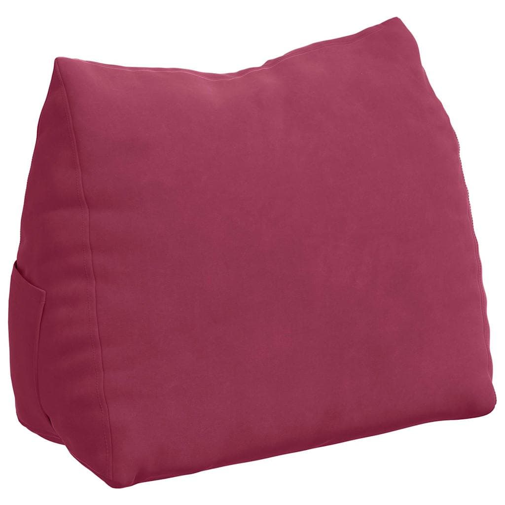 vidaXL Travesseiro para Costas Vinho Vermelho 45 X 20 X 35 cm - 1189979588
