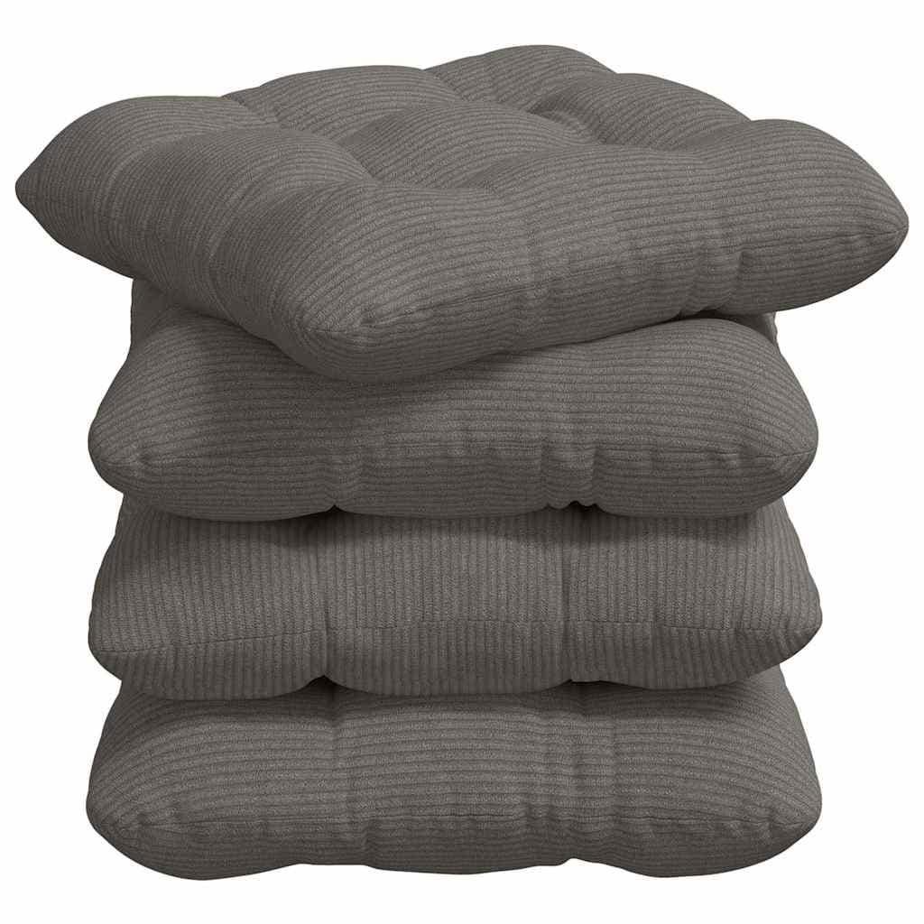 vidaXL Almofadas de Assento 4 pcs Cinzento-claro 45 x 45 cm
