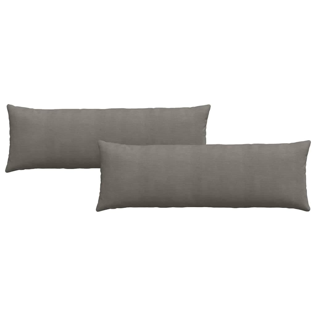 vidaXL Travesseiros de Sofá 2 pcs Cinzento-claro 120 x 40 cm