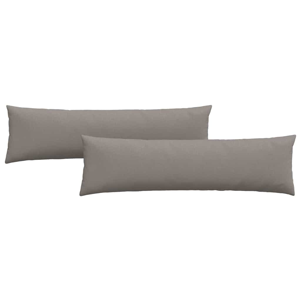 vidaXL Travesseiros de Sofá 2 pcs Cinzento-acastanhado 145 x 40 cm