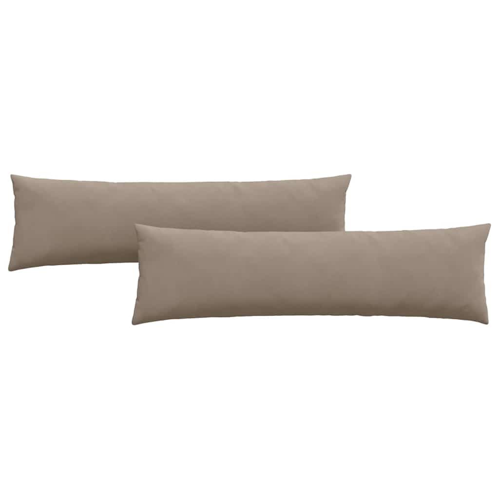 vidaXL Travesseiros de Sofá 2 pcs Cinzento-acastanhado 145 x 40 cm