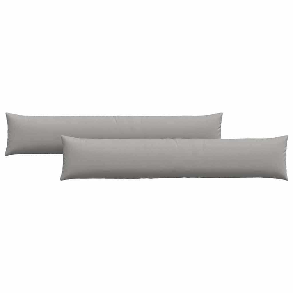 vidaXL Travesseiros de Sofá 2 pcs Cinza Nuvem 200 x 40 cm tecido
