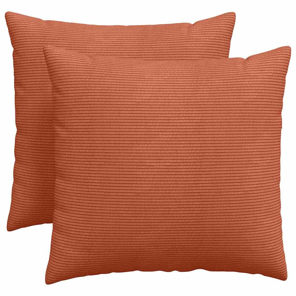 vidaXL Travesseiros de Sofá 2 pcs Laranja Vermelho 50 x 50 cm