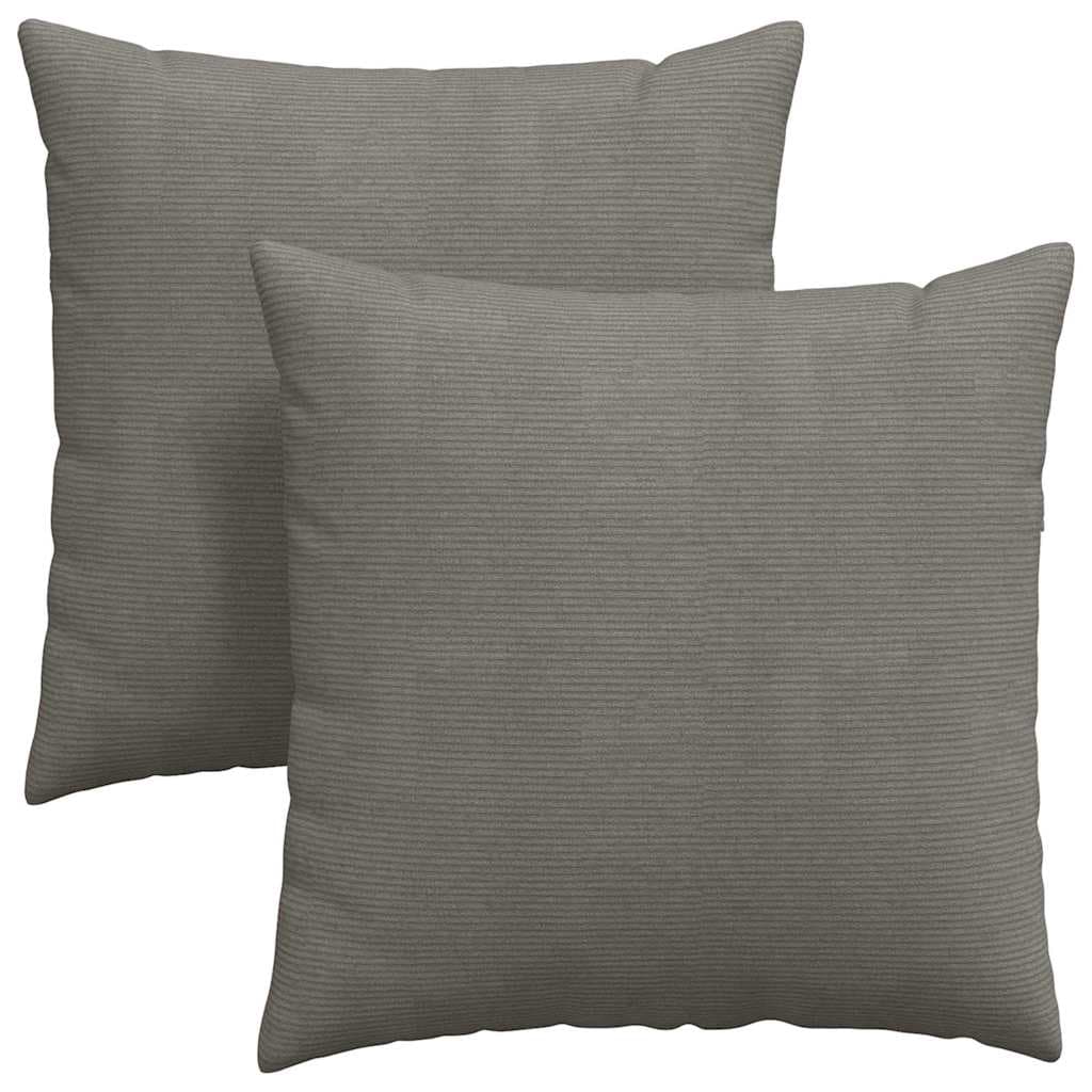 vidaXL Travesseiros de Sofá 2 pcs Cinzento-claro 60 x 60 cm