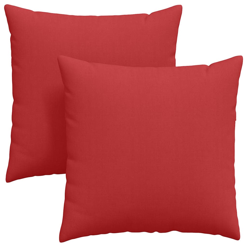 vidaXL Travesseiros de Sofá 2 pcs Vermelho 80 x 80 cm tecido