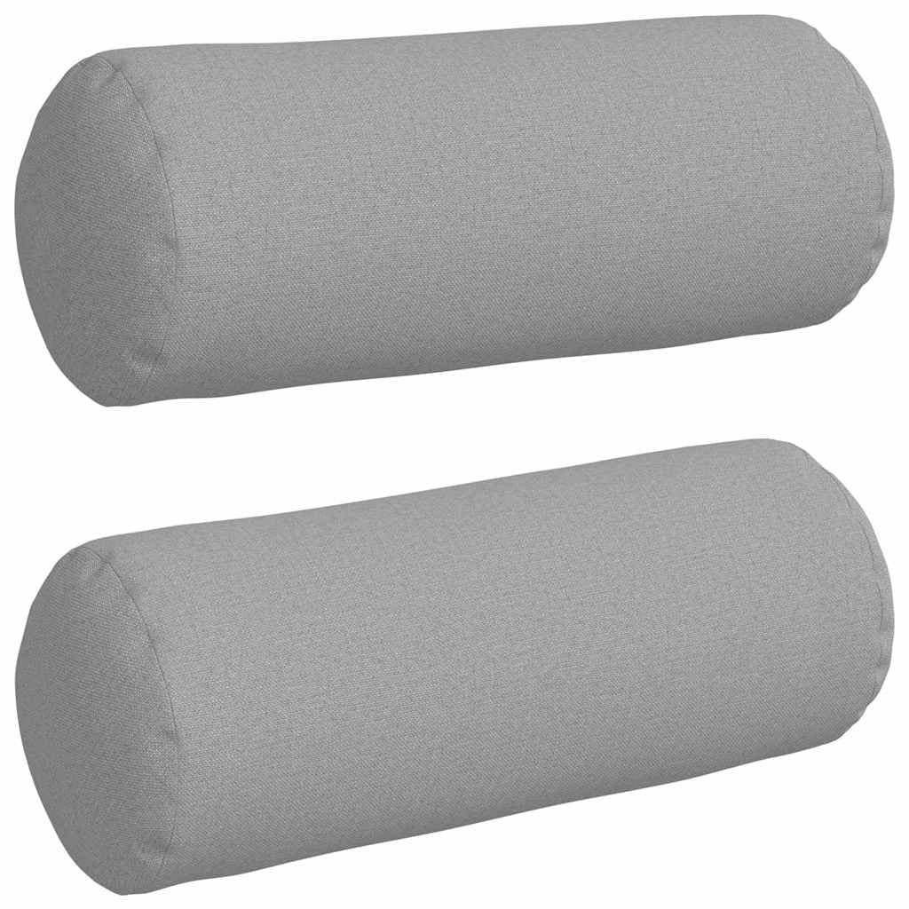 vidaXL Almofadas de Apoio 2 pcs Cinza Nuvem Ø 15 x 40 cm tecido