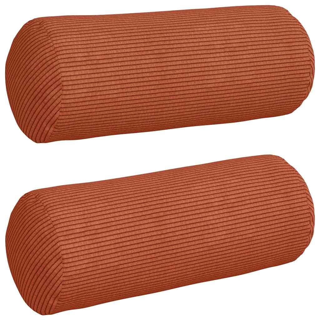 vidaXL Almofadas de Apoio 2 pcs Laranja Vermelho Ø 15 x 40 cm