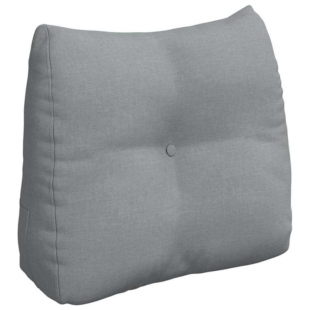 vidaXL Travesseiro para Costas Cinzento-claro 60 X 24 X 50 cm Tecido - 2560360913