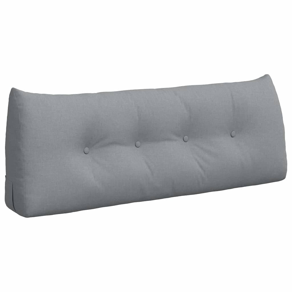 vidaXL Travesseiro para Costas Cinzento-claro 120 x 24 x 50 cm tecido