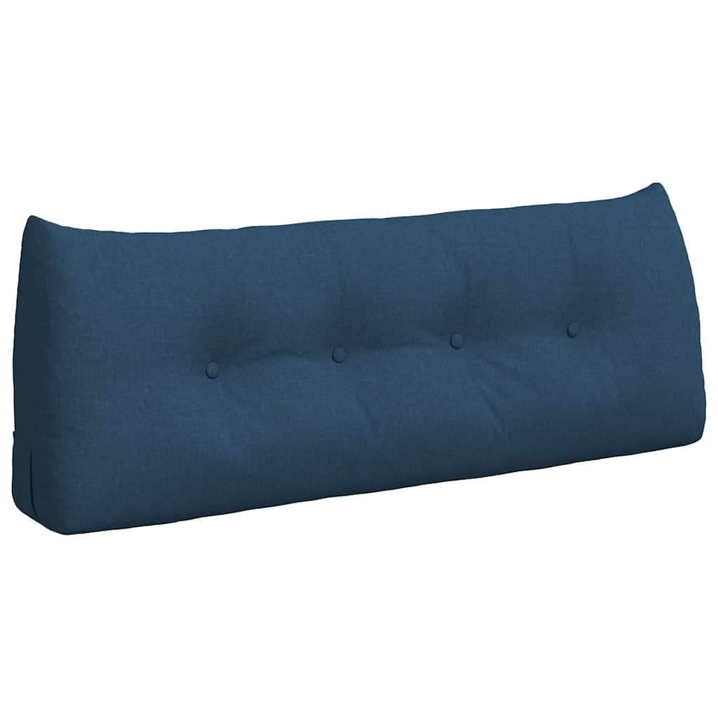 vidaXL Travesseiro para Costas Azul 120 x 24 x 50 cm tecido
