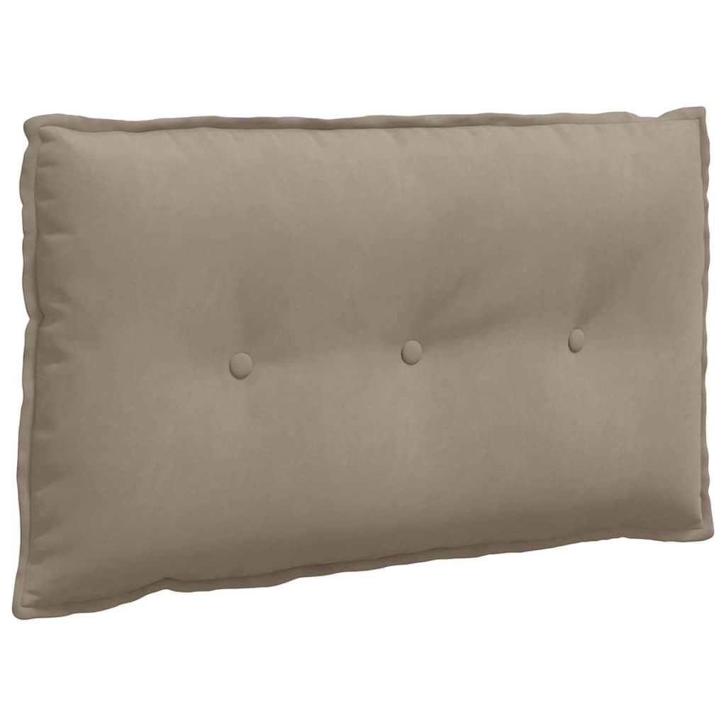 vidaXL Travesseiro para Costas Cinzento-acastanhado 80 x 50 cm