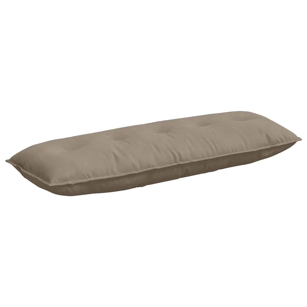 vidaXL Travesseiro para Costas Cinzento-acastanhado 140 X 50 cm - 3249699171