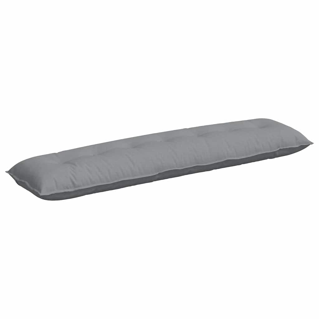 vidaXL Travesseiro para Costas Cinzento-claro 200 X 19 X 50 cm Tecido - 3228570452
