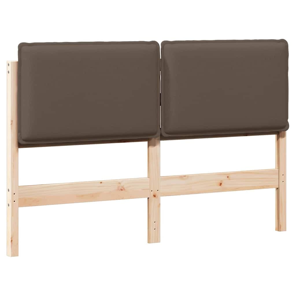 vidaXL Cabeceira estofada com cabeceira Cinza Natural e Claro 150 cm