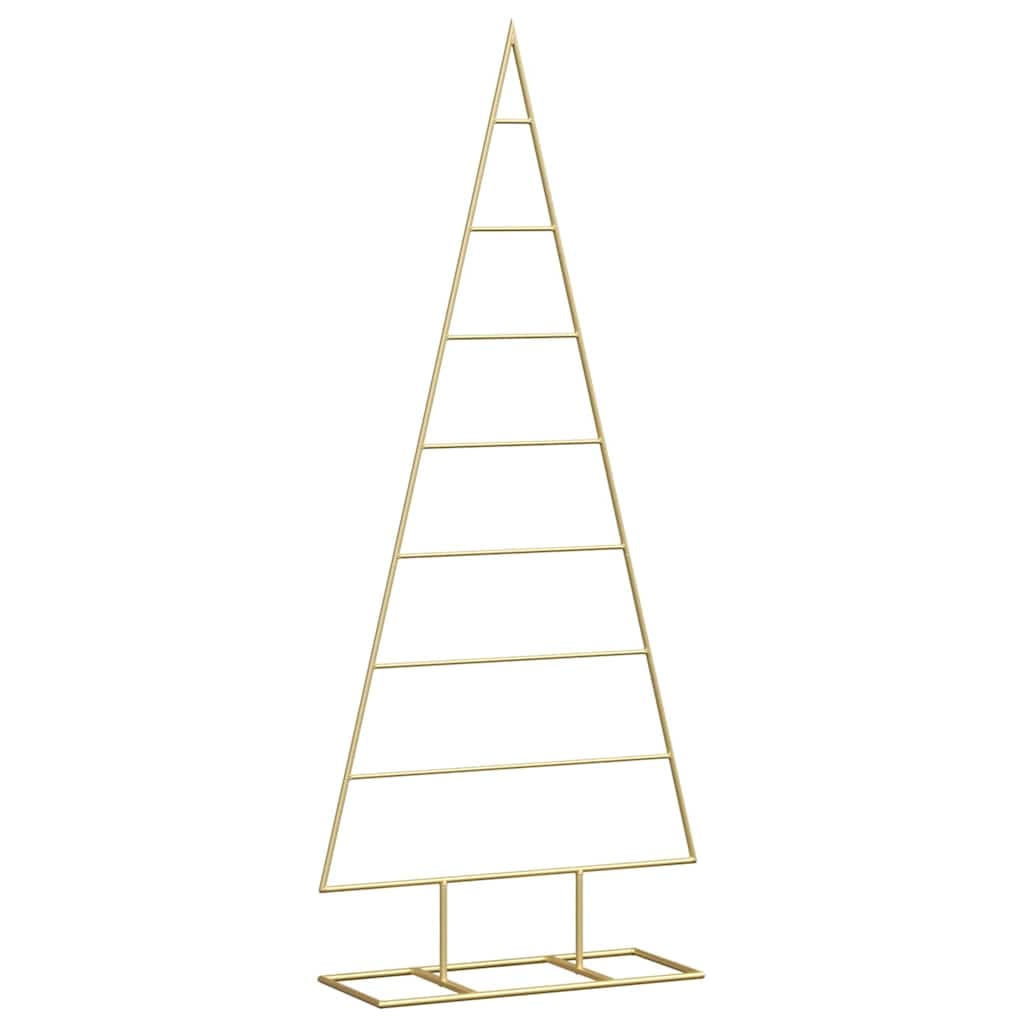 vidaXL Árvore de Natal de metal Ouro 125 cm Aço com Revestimento em Pó