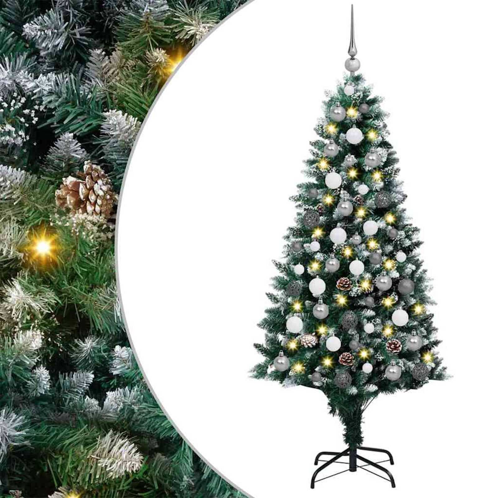 vidaXL Árvore de Natal Artificial Verde 180 cm PVC, Aço e Plástico
