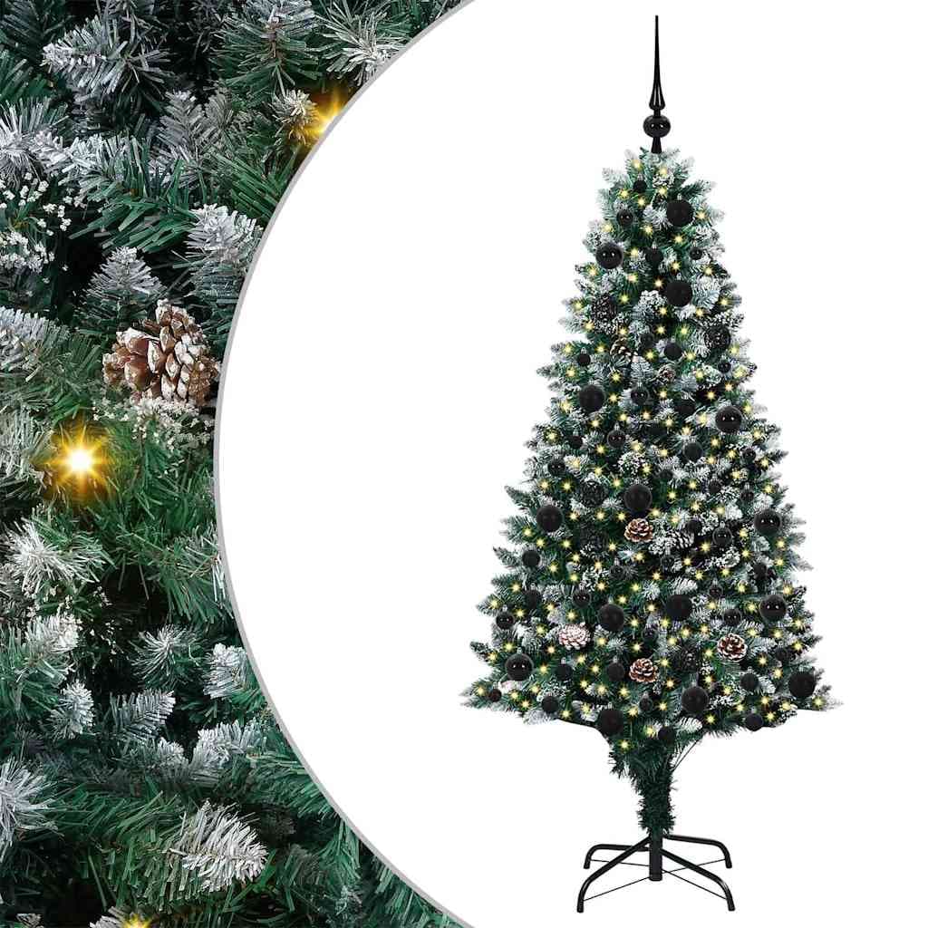 vidaXL Árvore de Natal Artificial Verde 180 cm Pvc, Aço e Plástico - 3627835134
