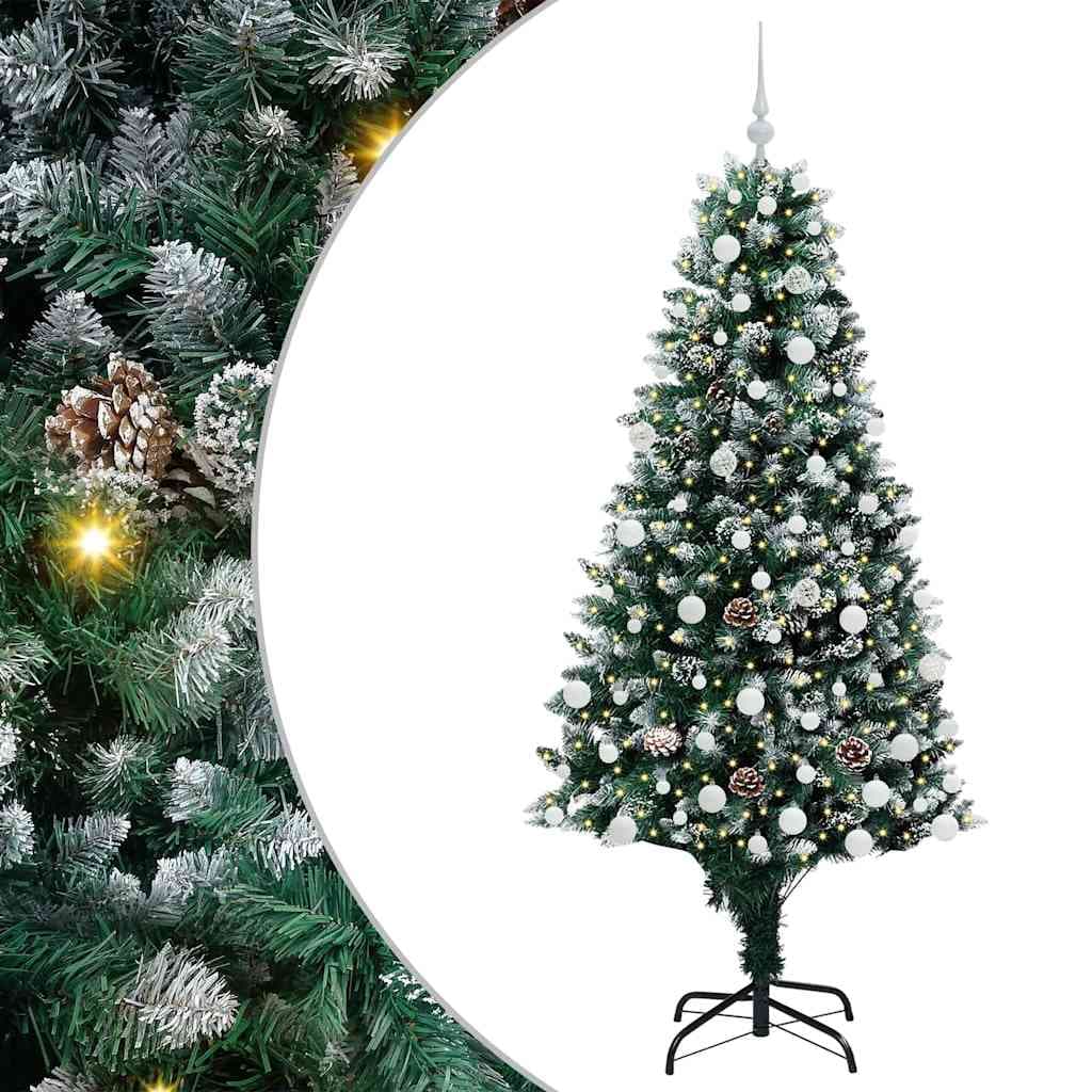 vidaXL Árvore de Natal Artificial Verde 180 cm Pvc, Aço e Plástico - 909262802