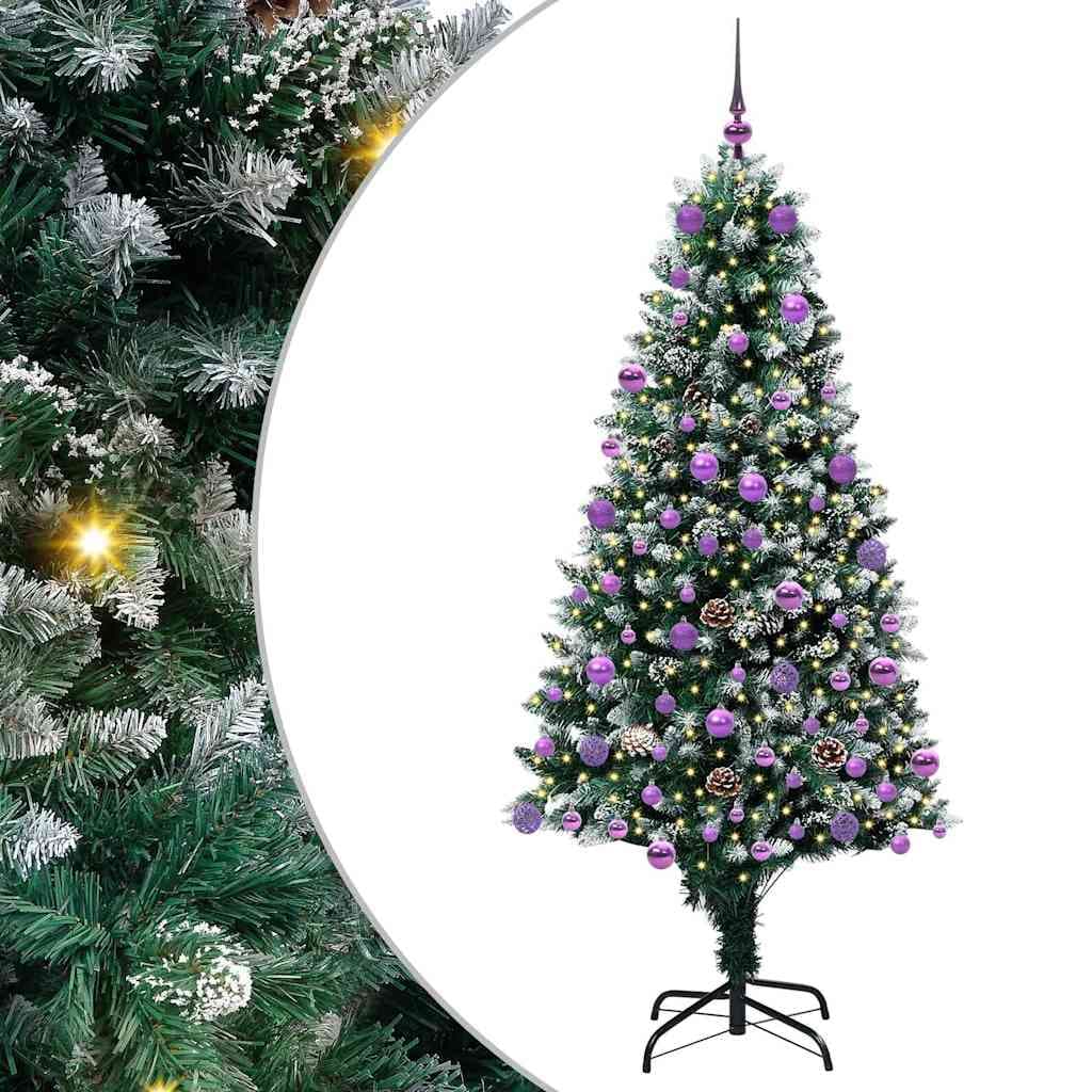 vidaXL Árvore de Natal Artificial Verde 180 cm Pvc, Aço e Plástico - 2974653232