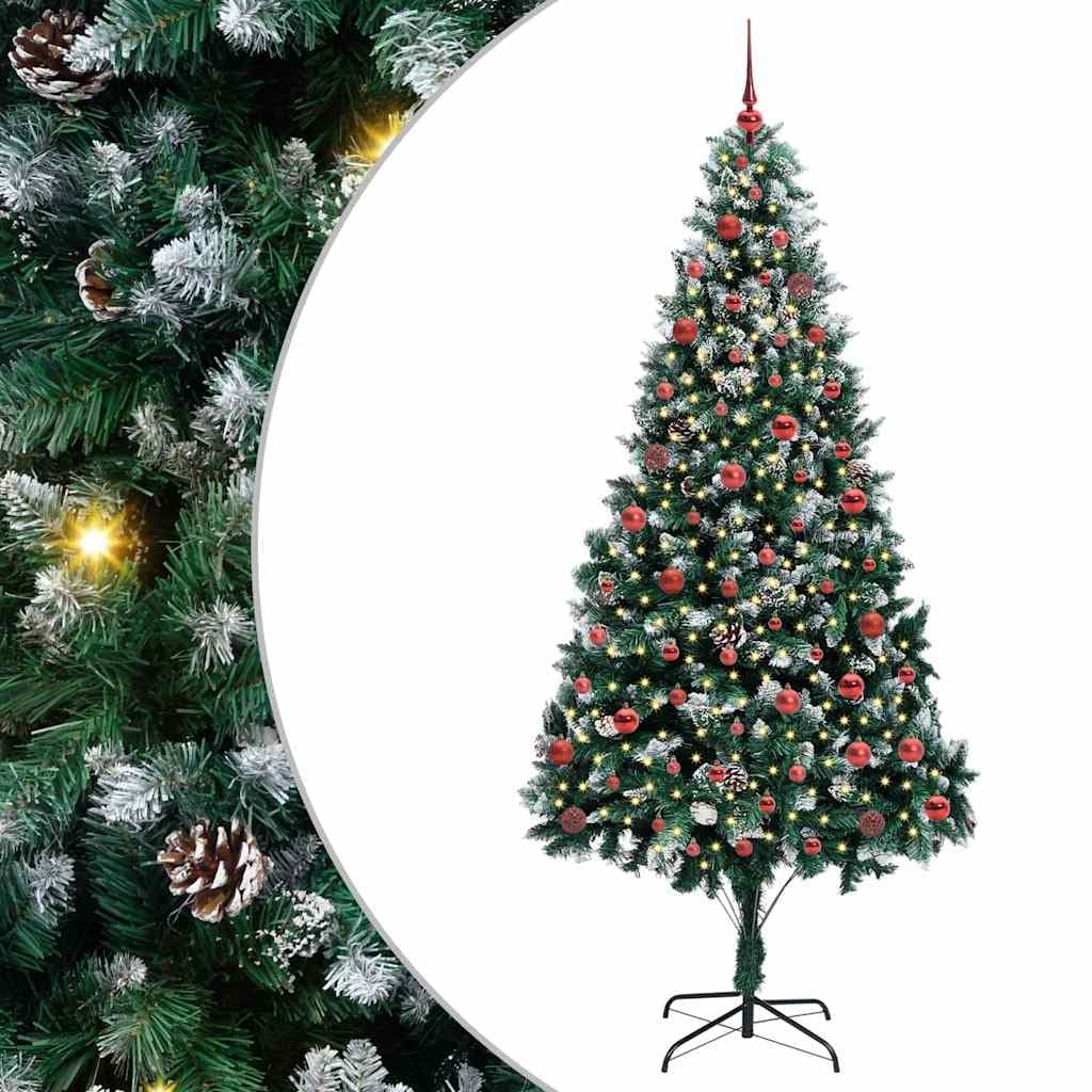 vidaXL Árvore de Natal Artificial Verde 210 cm PVC, Aço e Plástico