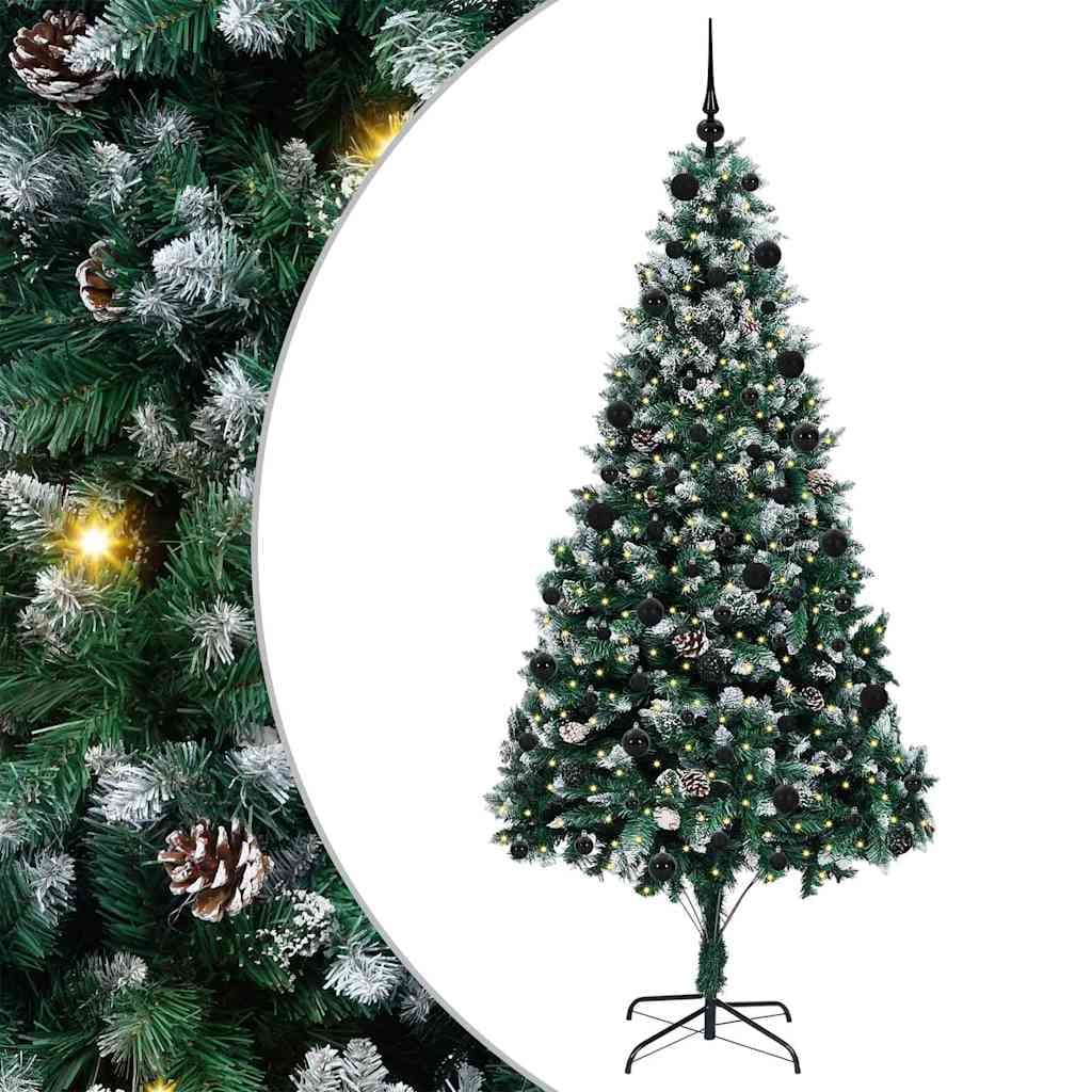 vidaXL Árvore de Natal Artificial Verde 210 cm Pvc, Aço e Plástico - 3055574825